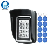 Металлическая RFID Клавиатура управления доступом 125 кГц Автономный контроллер доступа с водонепроницаемым чехлом чехол+ 10 шт. брелоков RFID карты