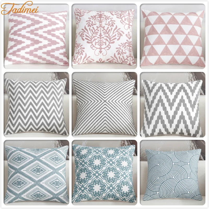

Creative Pattern Fashion Solid Plain Pure Color Back Waist Cushion Cover 18x18 inch 45x45 cm Garden Sofa Bed Throw Pillow Case