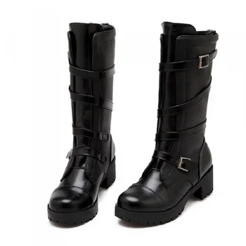 

Europe and the United States autumn and winter new high-heeled Martin boots trend waterproof handsome women's boots.