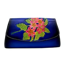 Женская сумка-клатч из натуральной кожи в китайском стиле; женские сумки-мессенджеры в виде лотоса; женская кожаная сумка с растительным дублением