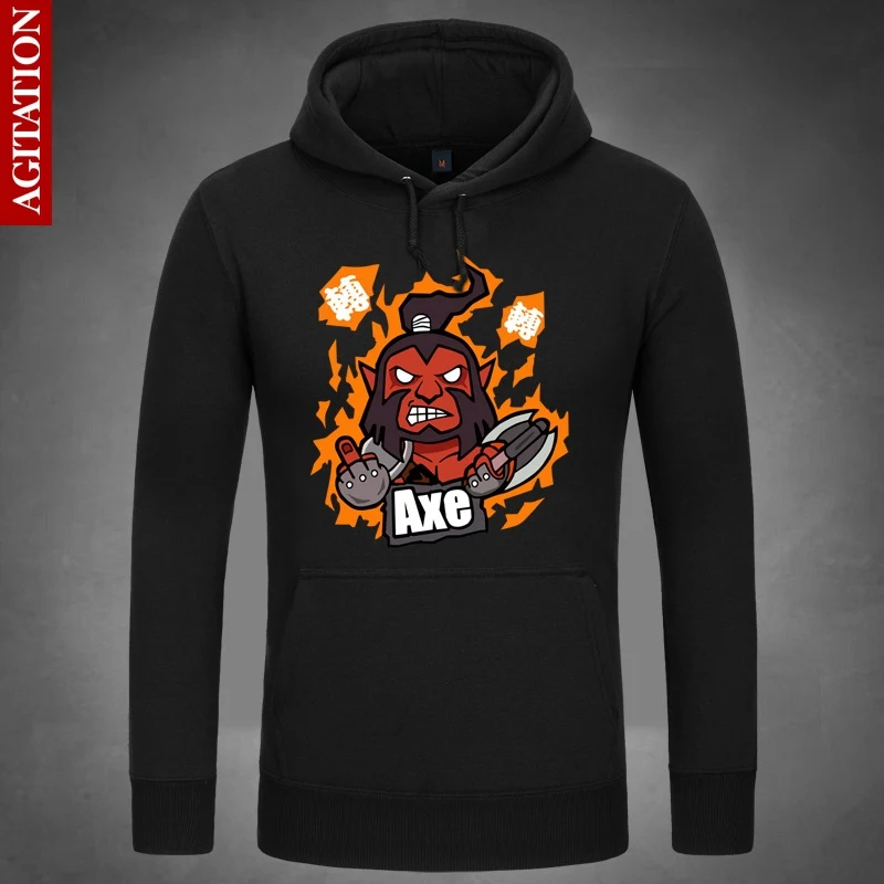  AXE Dota 2 All Stars Hoodies Hoody Pullover Sweatshirts Loose Outerwear Cute Unisex Cotton Game Coa