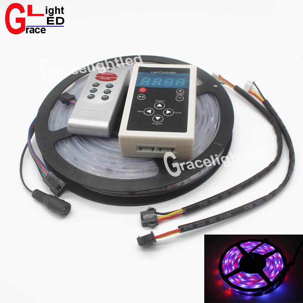 Светодиодная лента RGB dream 5 м 12 в пост. Тока 6803 IC IP67 водонепроницаемая 5050 SMD 150