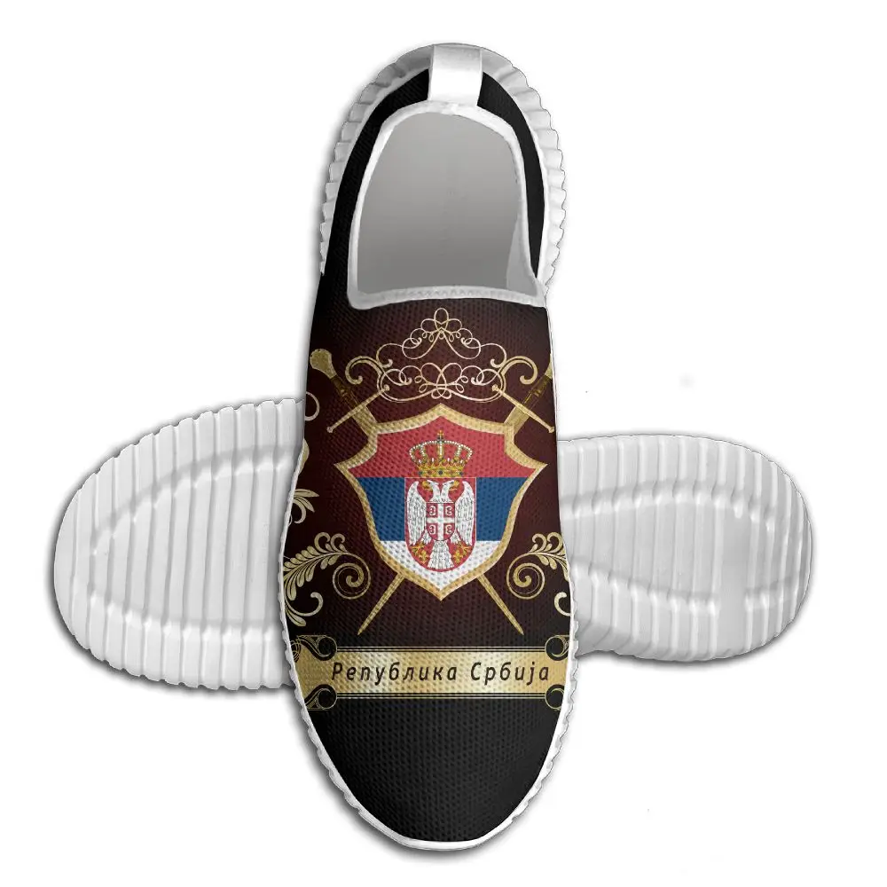 

Mens and Womens Serbia Flag Comandt Sports outdoor Shoes Lightweight Breathable Walking Shoes Running Shoes