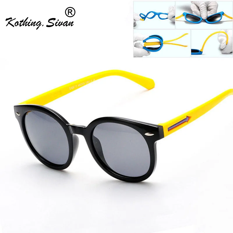 Flexible Kids Sunglasses Polarized Child Baby Cute Safety Coating Sun