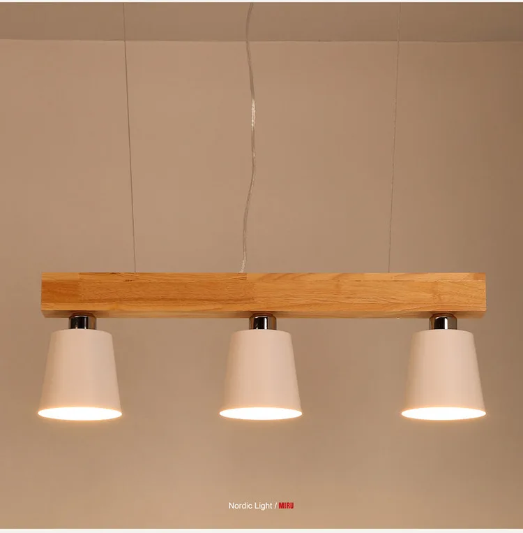 Nordic древесины подвесной светильник E27 держатель подвесной светильник гладить абажур творческий современный Обеденная Кухня River Island