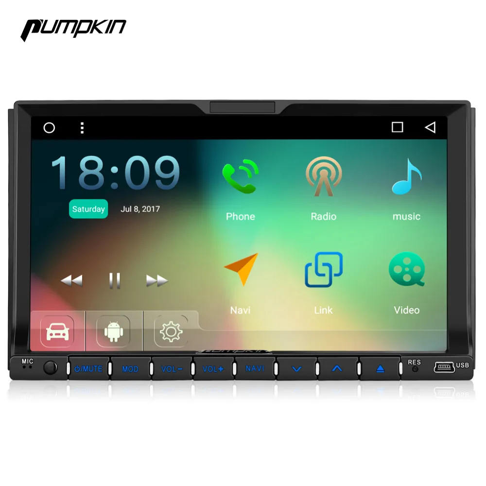 Pumpkin 7 Inch 2 Din Android 6.0 Universal Car DVD Player GPS