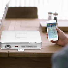 WOWOTO Projector Full HD 1080P Electric focuse Projector 3600Ansi LED Portable Projectors Touch the top cover for Home Cinema T8