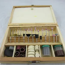 100 шт. мини полировки ювелирных изделий чистки полировки бурения шлифовальный инструмент, аксессуары, роторный инструмент деревянный набор