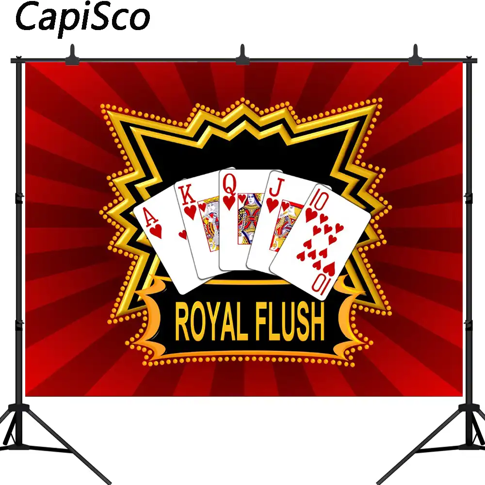 Capisco写真の背景カジノカードラスベガスロイヤルフラッシュ背景photobooth写真撮影プリントポートレート撮影