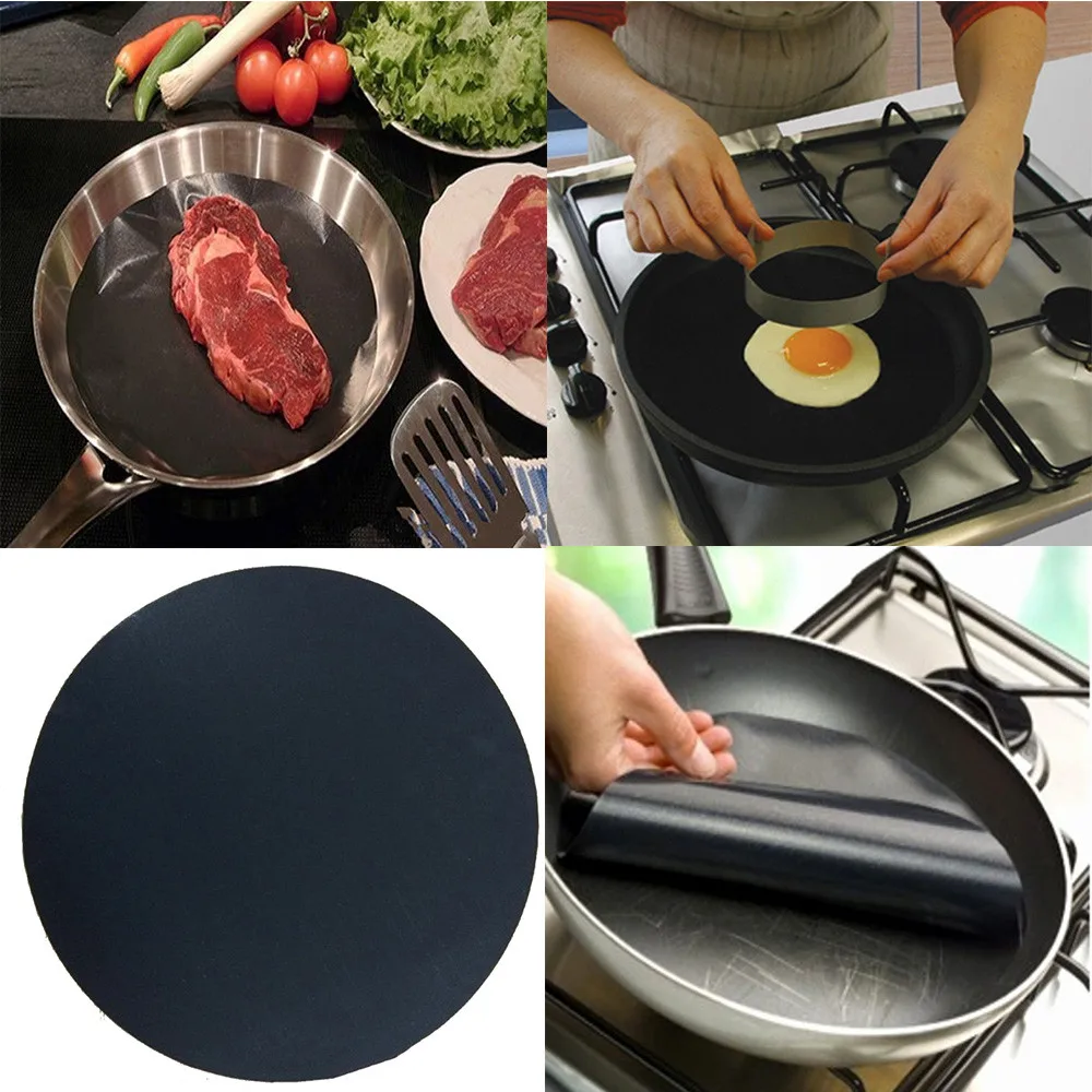 

Teflon Pan Mat Non Stick Cooking Liner Sheet Wok Mats Kitchen Cooking Tools High Temperature Non - Stick Pan Frying Pan Liner