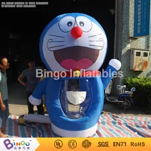hot sale 2.5m Dorae movie cartoon Inflatable Money grab Cash Cube Money Booth with blowers inflatable game BG-A0794 toy