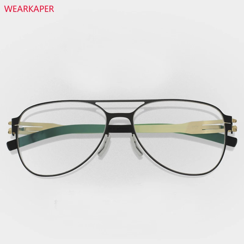 

WEARKAPER No screw Eyeglasses Frames Glasses Eyewear MEN Women Spectacle Frame Gafas de Grau