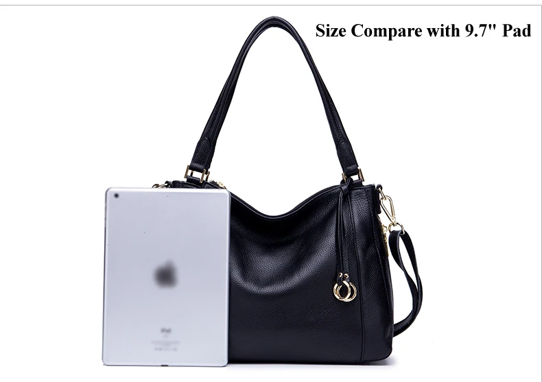 Lomelobo Women Genuine Leather Shoulder Bags Luxury Lady Fashion Litchi Pattern Casual Tote Female Handbags Girls Messenger Bags 2019 HBL5559 Details (07)
