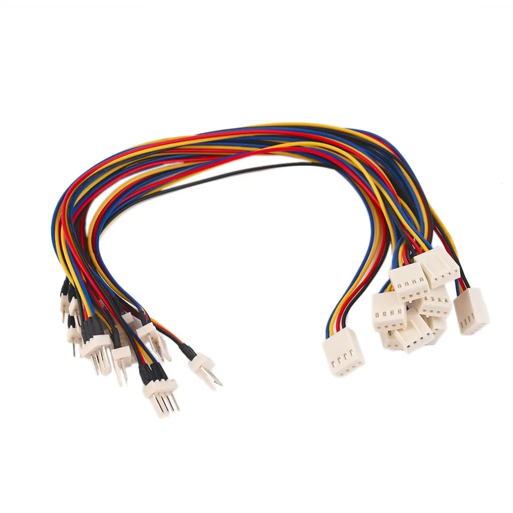 

10 pcs New Arrival 4 Pins Male To Female CPU Cooling Fan Extension Resistor Cable Wire Internal Power Extension Cable Cord