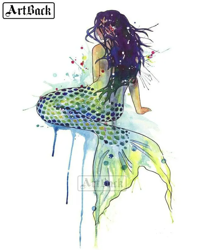 

5D Diamond Painting Mermaid Full Square / Round Drill 3d Diamond Embroidery Rhinestone Mosaic Artwork Gift ARD101