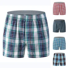 5 шт./лот, фирменные классические клетчатые полосатые мужские боксеры, хлопковое Мужское нижнее белье, мужские трусы больших размеров 4XL 5XL 6XL, мягкие трусы
