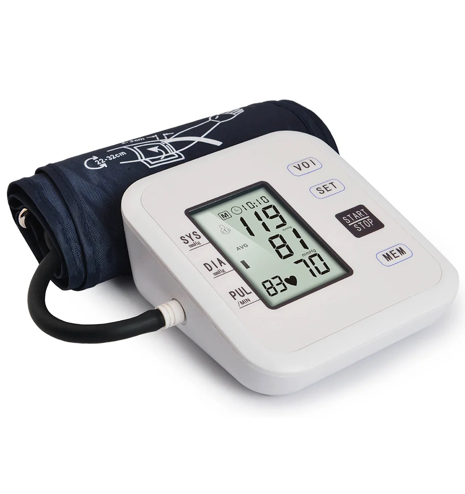 Монитор артериального давления на руку тонометр Медицинское оборудование ЖК-аппарат для измерения давления домашний измеритель сердечного ритма