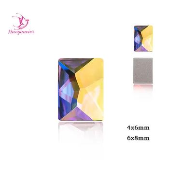 

288pcs A2358 4x6mm 6x8mm Non HotFix FlatBack Crystal AB Rhinestones Fancy Crystals Stones For DIY Dress Crafts