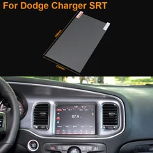 Car Styling 8 Inch GPS Navigation Screen Steel Protective Film For Dodge Charger SRT Control of LCD Screen Car Sticker