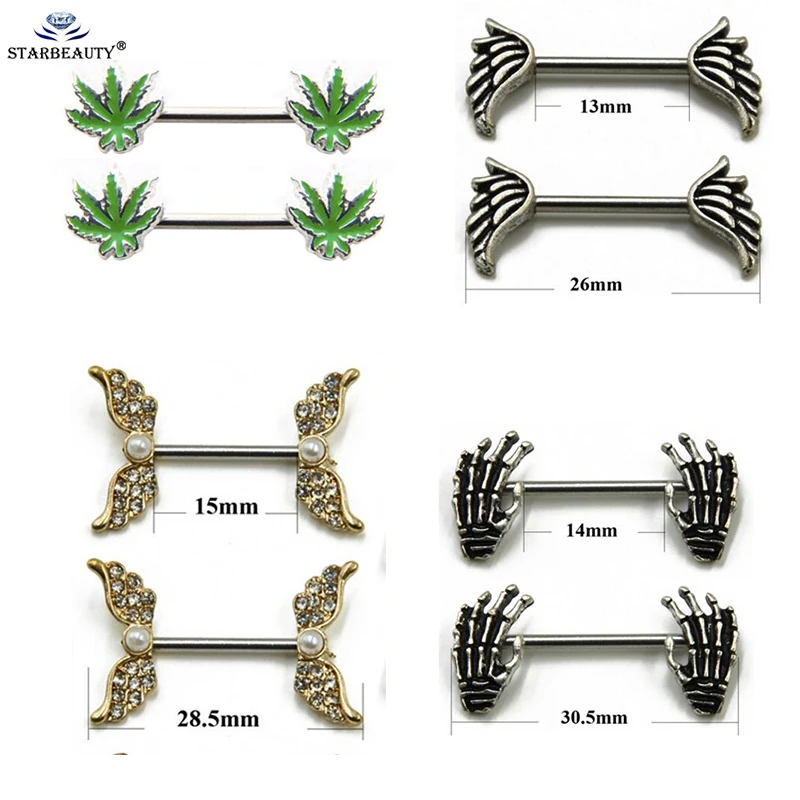 

1Pair New Arrival Creative Nipple Earring Muti-style Valentine's Day Nipple Piercing Weight Bars Steel Body Chain Body Jewelry
