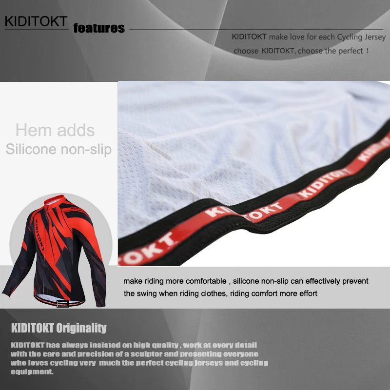 KIDITOKT Pro зимняя MTB велосипедная одежда для велоспорта Теплая Флисовая велосипедная Джерси для велоспорта Одежда для мужчин