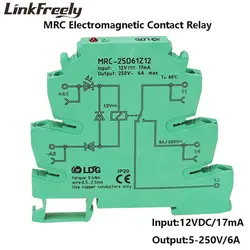 MRC-25D61Z12 10 шт. 6A 12VDC электромагнитный контакт ультра-тонкий интерфейс Реле PLC модуль реле доска В 5 В в 24 В DC 120 В в AC