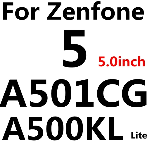 Защитная пленка из закаленного Стекло для Asus Zenfone 5 A500CG A501CG A502CG A500KL A500 CG A501 CG A500 KL чехол с защитной пленкой для экрана - Цвет: FOR A500CG