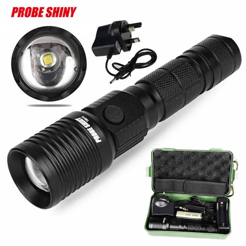 5000 Lumens Tactical Flashlight XM-L T6 LED Zoomable Torch Lamp X800 Light Kit