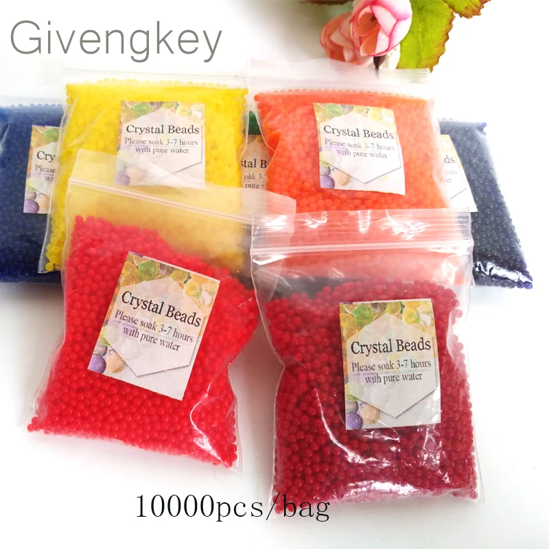 

10000 pcs/bag Orbeez Givengkey Water hydrogel beads Bullets Guns Paintball Bullets balls Gun Toy crystal soil decorative