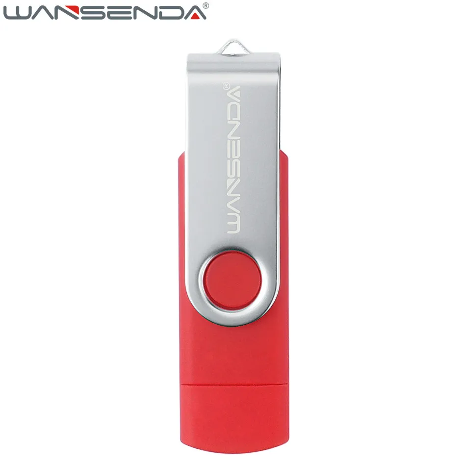 Wansenda USB 2,0 Смартфон Android OTG USB флеш-накопитель для Android/PC карта памяти 8 ГБ 16 ГБ 32 ГБ 64 Гб 128 ГБ 256 ГБ - Цвет: Красный