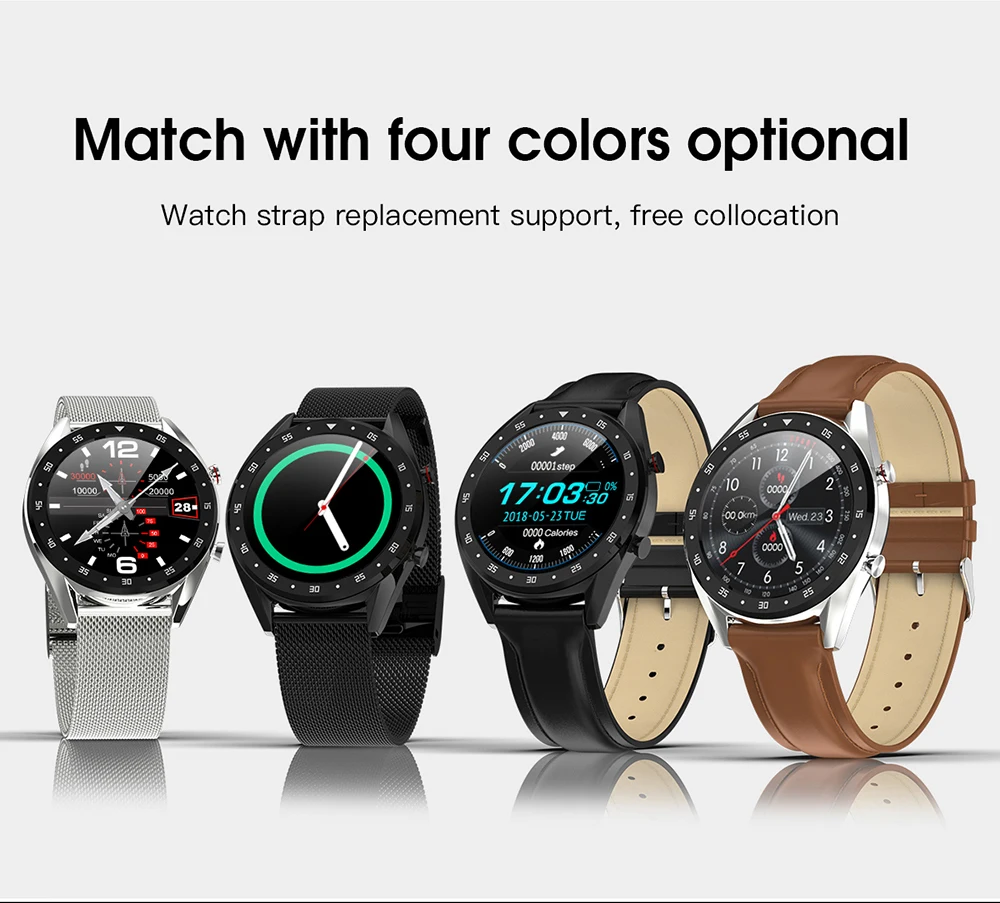 

L7 Smart Bracelet Metal Dynamic Heart Rate Blood Pressure Oxygen Sleep Monitoring IP68 Waterproof Fitness Tracker Sports Watch