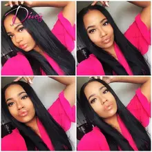 Unprocessed Natural Straight Brazilian Virgim Remy Human Hair Lace Front Wigs for Black Women 8-26inch in Stock Full Lace Wig