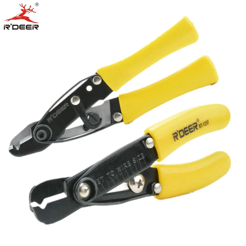 

RDEER Mini Single Hole Wire Stripper 5''/125mm Cutting Pliers Crimping Tool Multitool Hand Tools