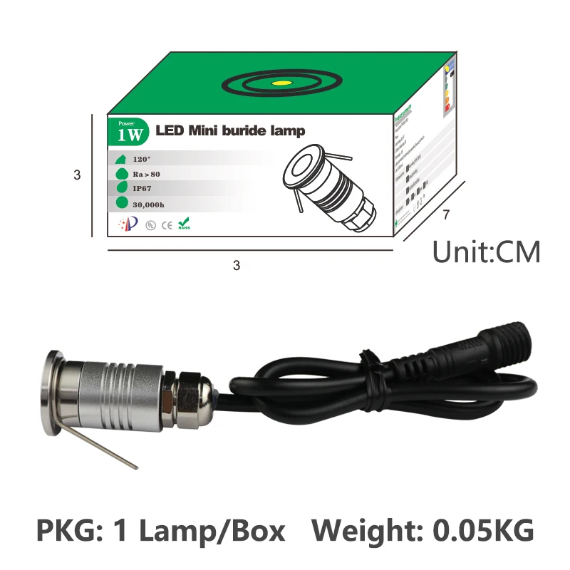DC12V 1 Вт Мини светодиодный подземный светильник IP67 Водонепроницаемый светильник открытый грунт садовая дорожка этаж похоронен двор Спот пейзаж светодиодный лампы