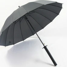 Творческий японская катана стиль зонтик с длинной ручкой автоматический Солнечный зонт от дождя