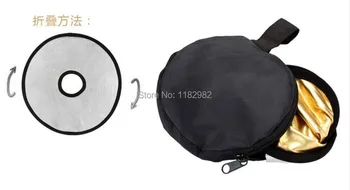 

Photography Reflector 30cm 2 in 1 Collapsible Light Round Photography Hollow Reflector + Carrying Bag for Studio P4PM