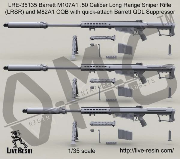 ライブレジンlre 1 35バレットm107a1 50口径長距離スナイパーライフルスケールモデルキット Model Building Kits Aliexpress