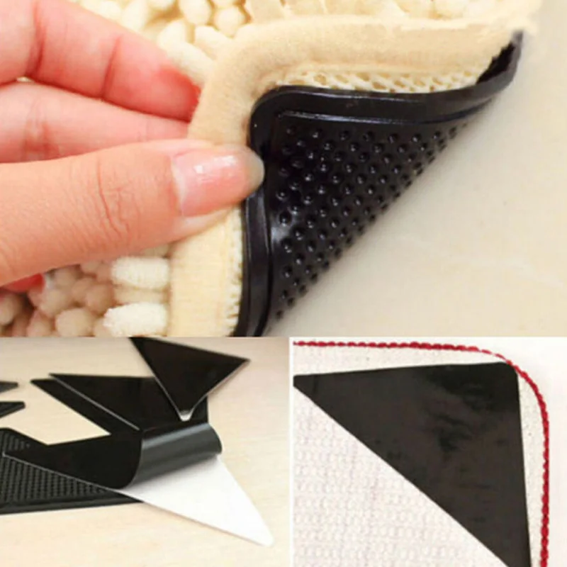 

Carpet Pad Non Slip Tri Sticker Anti Slip Mat Pads Anti Slip Reusable Washable Rug Carpet Mat Grippers Home Bath Living Room