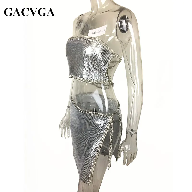 Женский короткий топ GACVGA летняя футболка с металлическими блестками для фитнеса