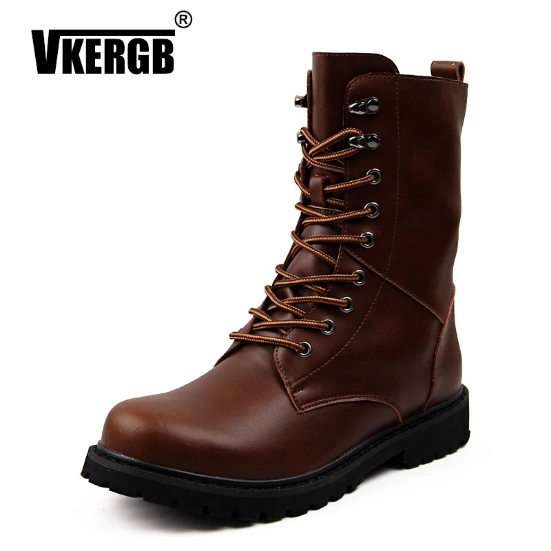 

Italian Brand Men Boots Handmade Autumn Keep warm Boots Fashion Man Leather Male Low Heels Boots Warm Plush Martin Split Leather