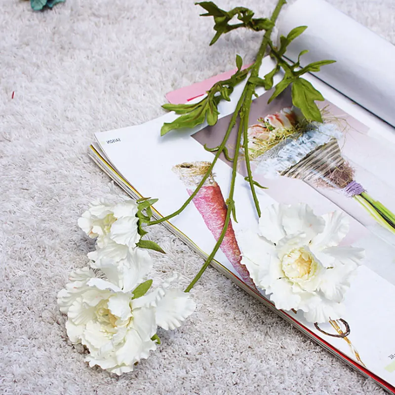 Шелк искусственная Хризантема Цветы Букет вечерние свадебные декоративные искусственные цветы модный домашний декор ручной работы DIY цветок - Цвет: White