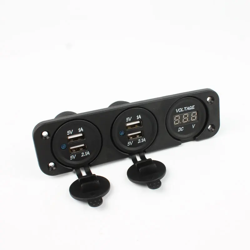 Автомобильный цифровой вольтметр с двойным USB зарядным устройством