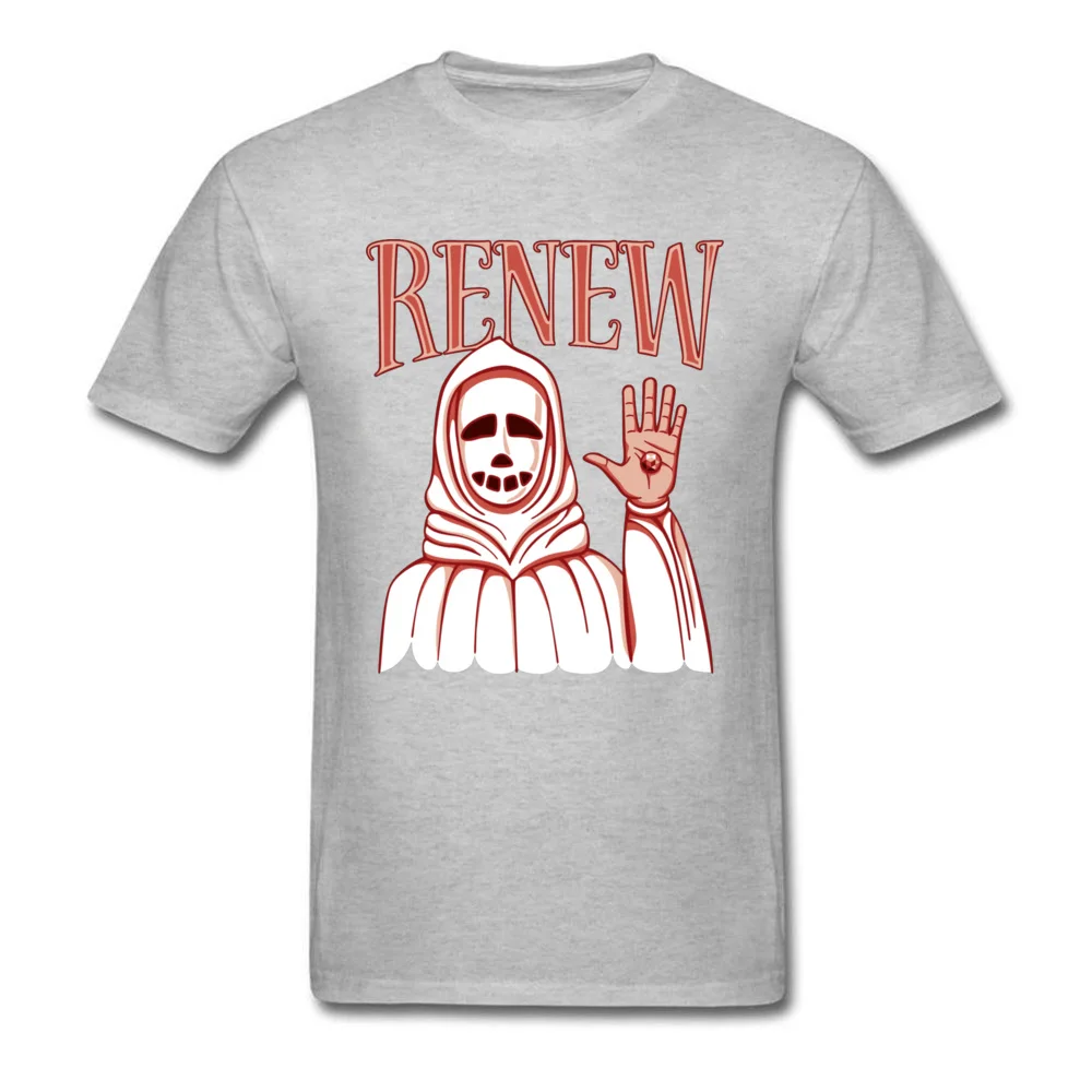  Men Top T-shirts Renew 15336 Design Tops Shirts Cotton Fabric Round Collar Short Sleeve Printing Tops Shirt Thanksgiving Day Renew 15336 grey