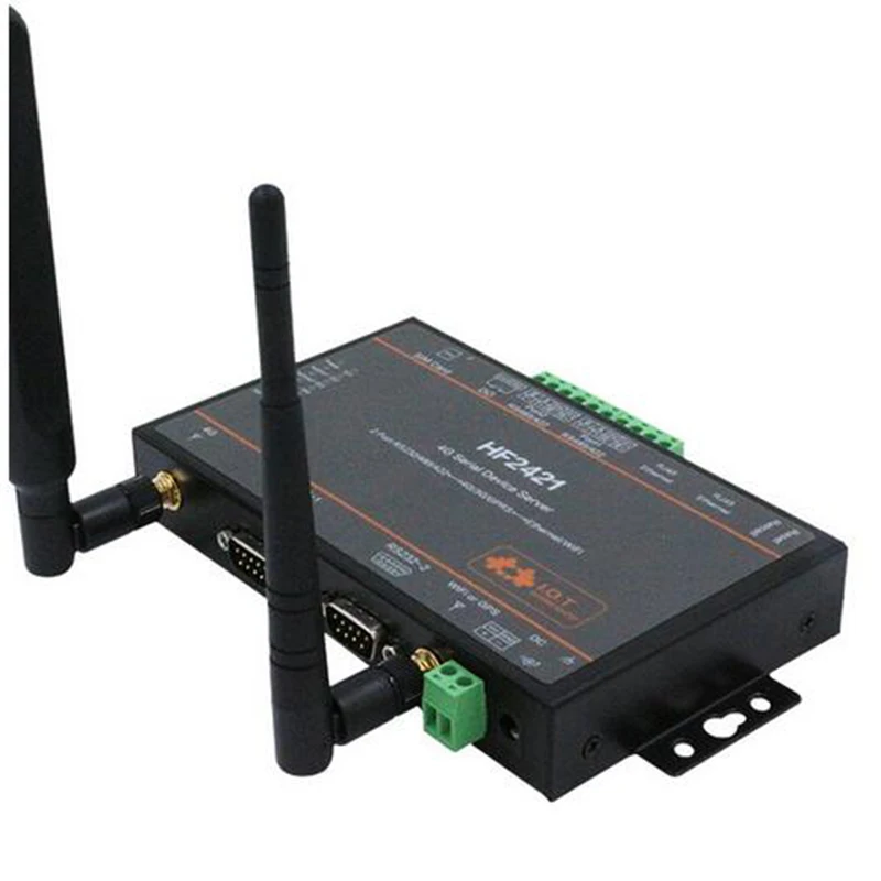 Двойной последовательный порт RS232 RS485 RS422 к Ethernet wifi 4G LTE 3g GPRS сети конвертер серверное устройство HF2421 Modbus протокола TCP