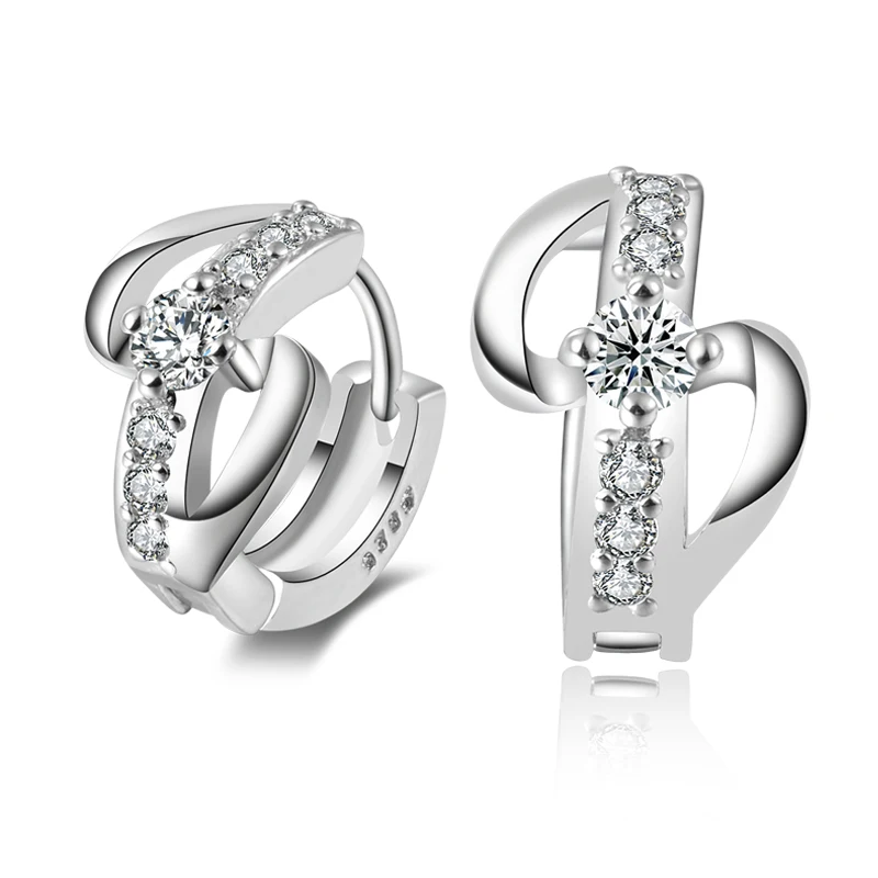 

Fashion 925 Stamp Silver Letter Cross Hoop Earrings Accessories For Wedding Jewelry AAA Cubic Zirconia Ear DIY Handmade Bricons