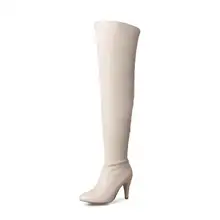 winter boots women over the knee boots shoes woman high heel female 2017 fashion boots sexy plus size 42 43 free shipping &F23