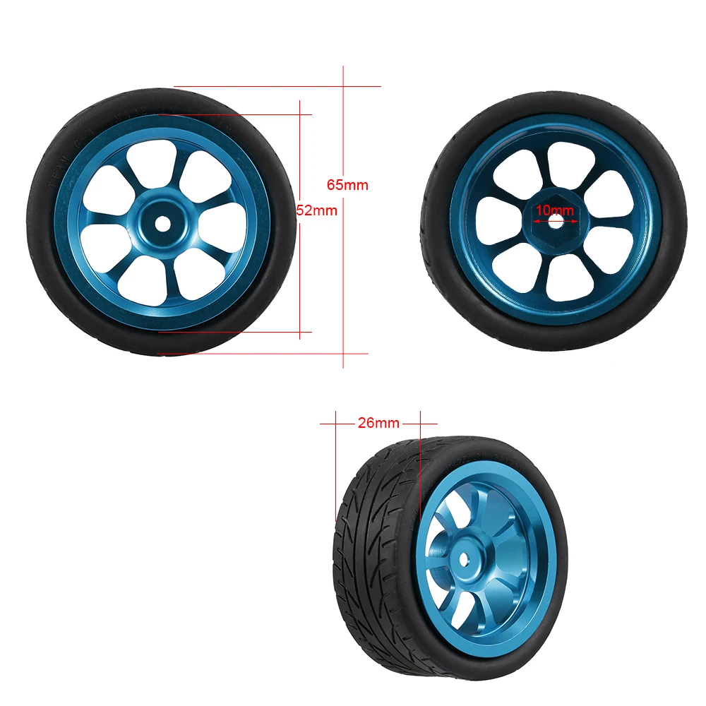 4 шт. шина для радиоуправляемого автомобиля Ступица колеса WLtoys A959 A949 A969 A979 K929 B 1/18 RC