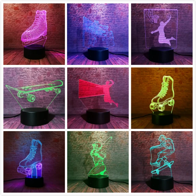 US $7.45 Extreme Sport Series Skating Shoes Skateboard Shooting Basketball Mmotorcycle 7 Color Change Boysed