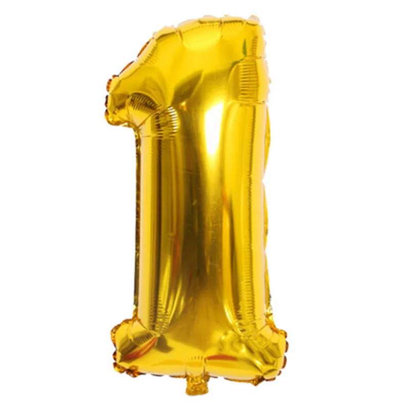 40 дюймов розовое Золотое серебряное число шар цифра фольга День рождения Юбилей украшения шары - Цвет: Gold 1