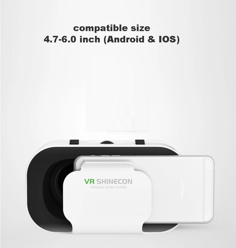 VR Shinecon G05A вр видео шлем виртуальной реальности очки 3D 3 D для iPhone Android VR смартфона умные виар игр смарт смартфонов дополненной телефона комплект видеоочки с экраном контролерами стерео активные нейрошлем